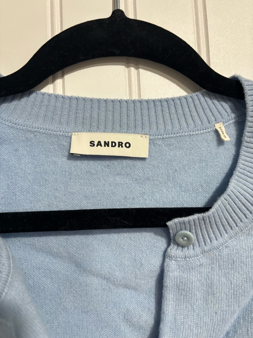 Sandro Light Blue Knit Cardigan - Picture 5 of 9